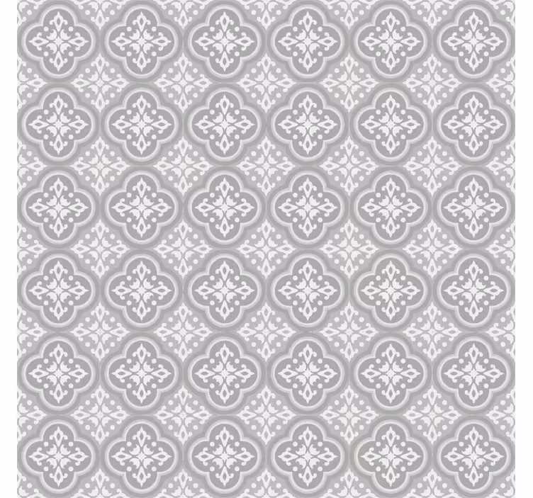 Papier peint gris carreaux hydrauliques - TenStickers