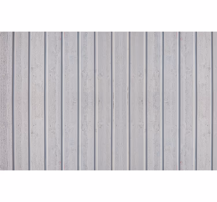 Papier peint gris lattes de bois blanches - TenStickers