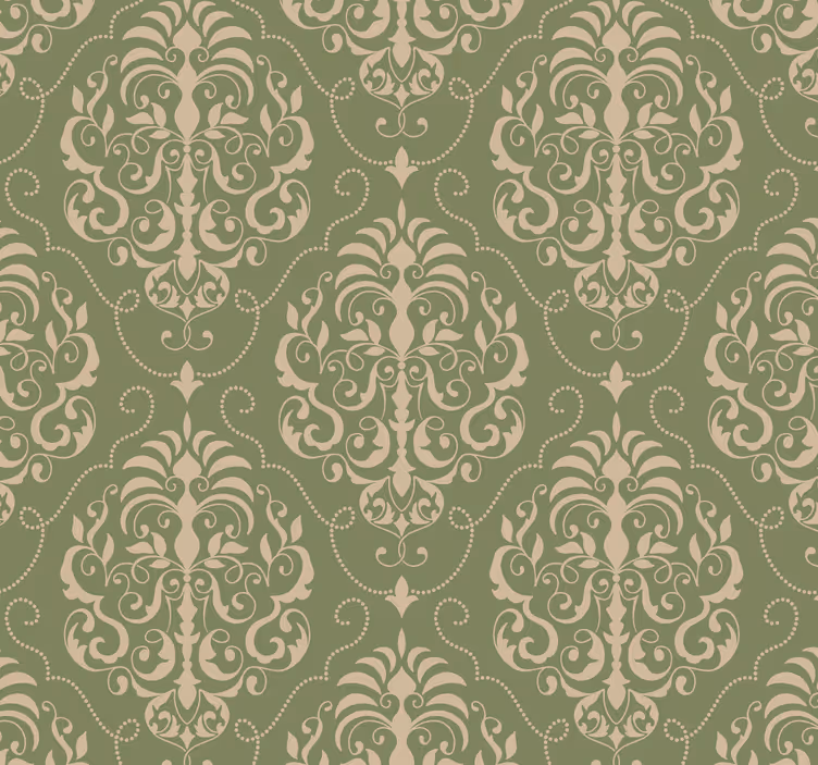Papier peint ornemental détail du motif baroque - TenStickers