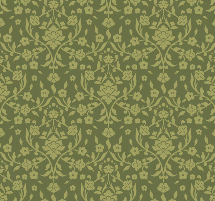 Papier peint classique vert style anglais - TenStickers
