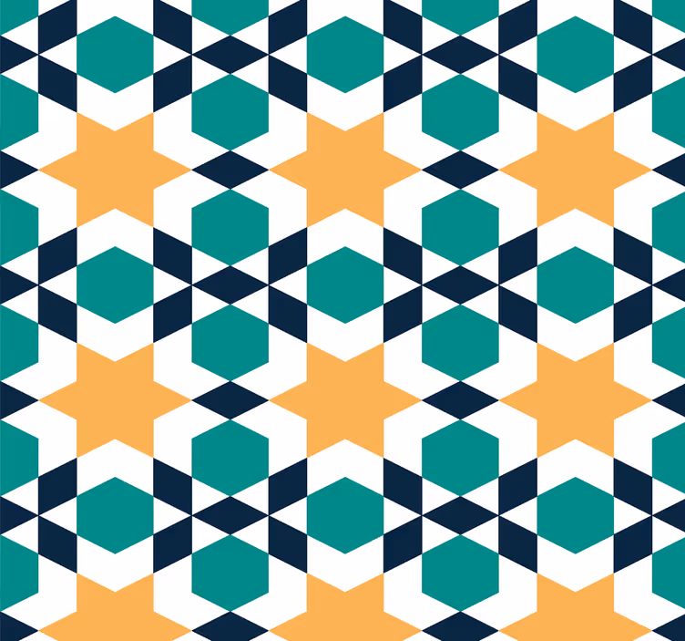 Papier peint ornements marocains étoile - TenStickers