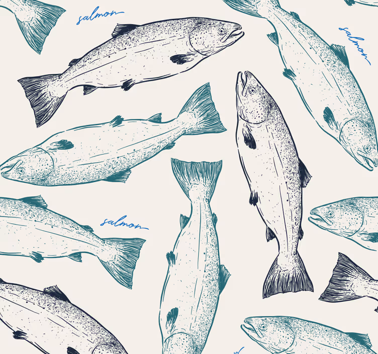 Papier peint animaux beige saumon sauvage - TenStickers