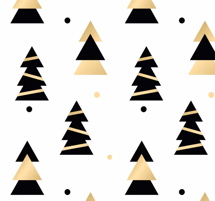 Papier peint Noël pins stylisés - TenStickers
