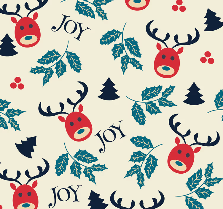 Papier peint salon Joie et renne - TenStickers