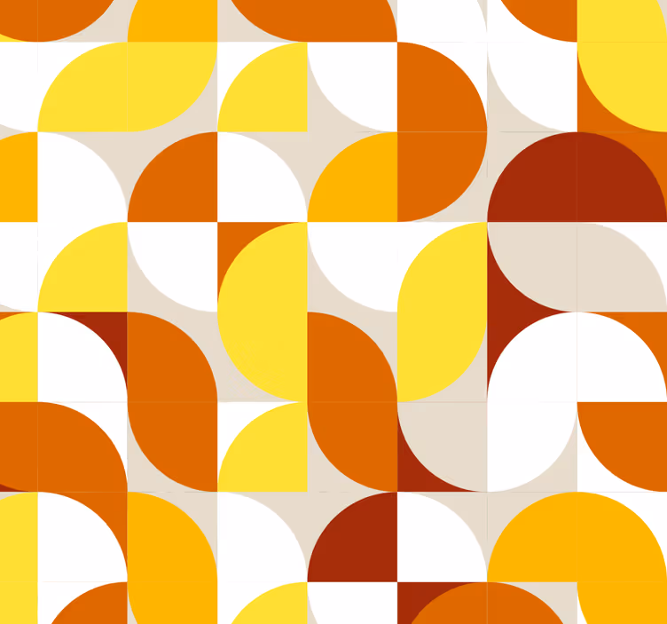 Papier peint formes géometriques motif abstrait chaleureux - TenStickers