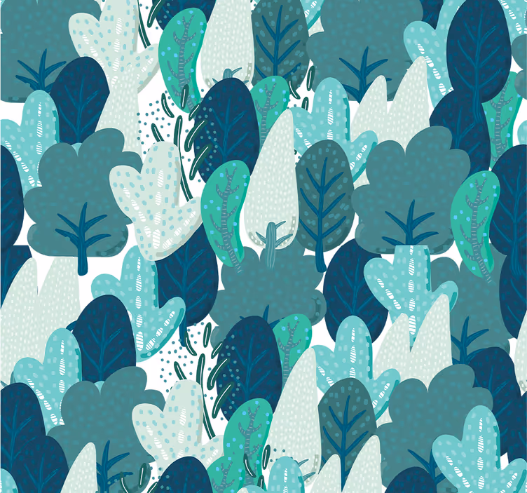 Papier peint nature Forêt de dessin animé - TenStickers