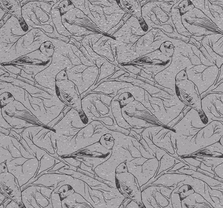 Papier peint motif Silhouettes d'oiseaux - TenStickers