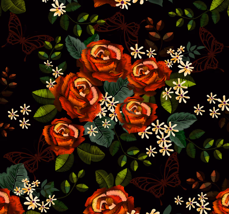 Papier peint floral élégance florale - TenStickers