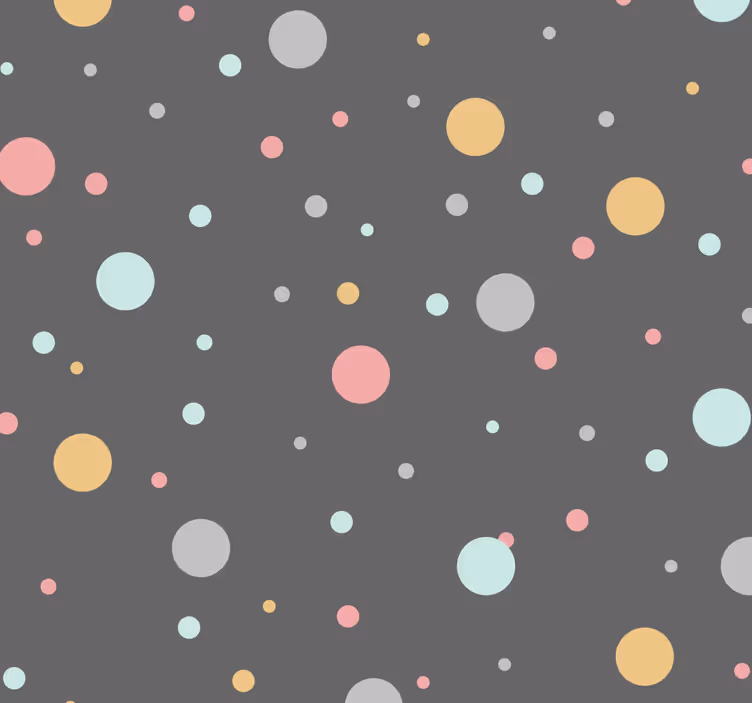 Papier peint cercles décor à pois - TenStickers
