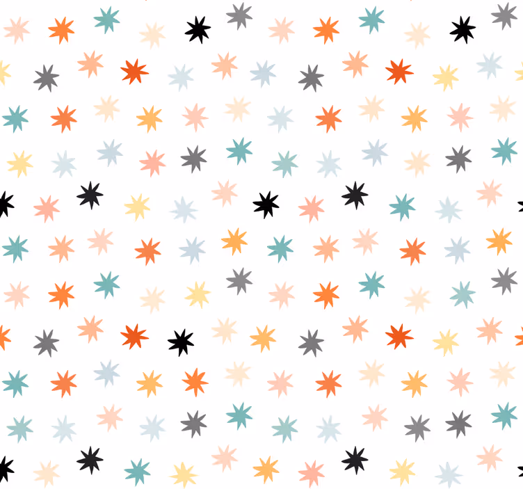 Papier peint étoiles multicolores - TenStickers