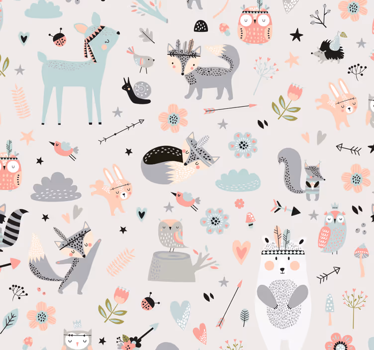 Papier peint sur le thème de la forêt - TenStickers