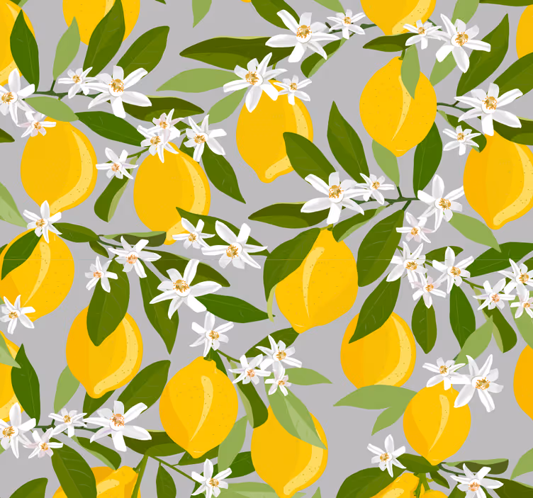 Papier peint cuisine citronnier - TenStickers
