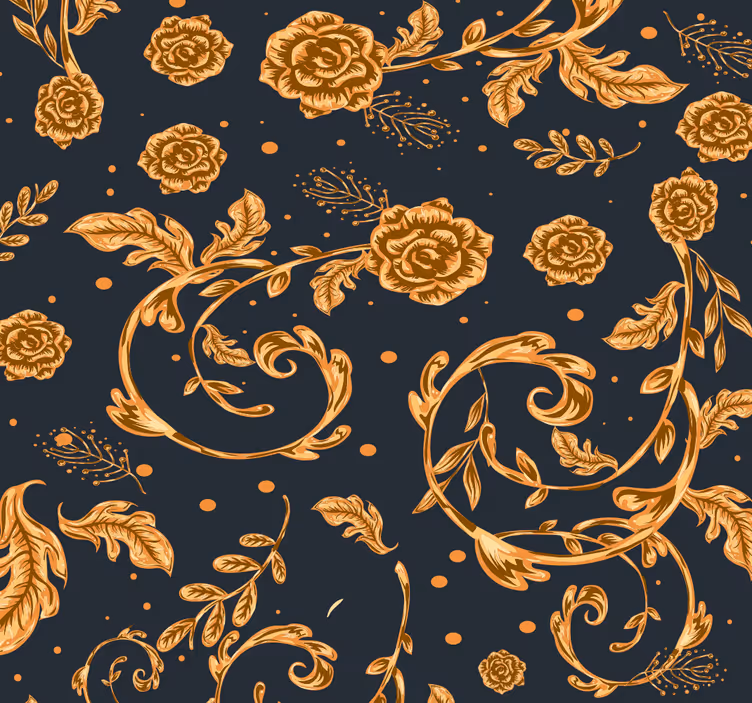 Papier peint fleuri fleurs ornées - TenStickers