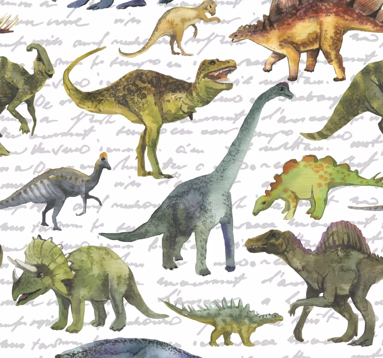 Papier peint chambre dinosaures réalistes - TenStickers