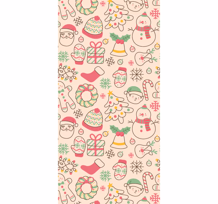 Papier peint Noël joie des fêtes - TenStickers