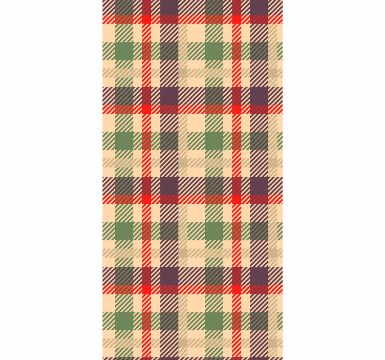 Papier peint ornemental motif à carreaux tartan - TenStickers