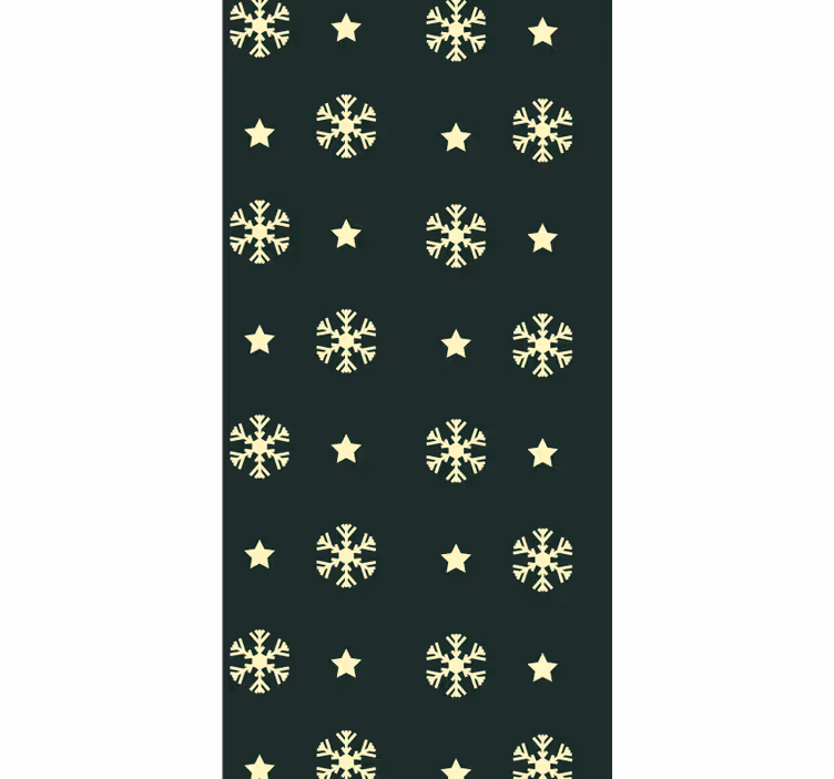 Papier peint scandinave flocons de neige scandinaves - TenStickers