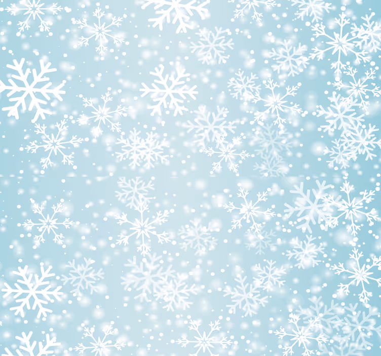Papier peint Noël motif de flocon de neige - TenStickers