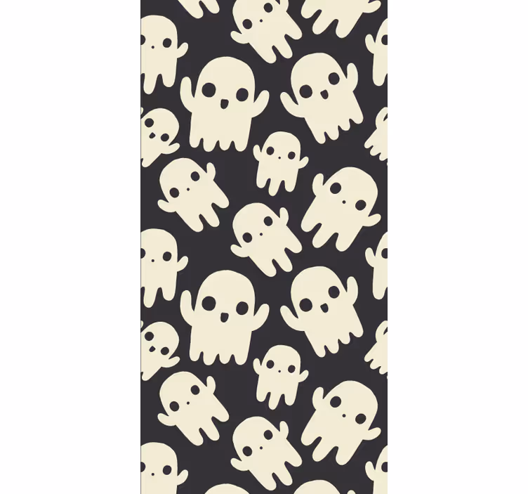 Papier peint halloween motif de crâne - TenStickers