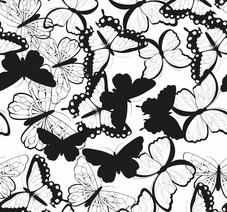 Papier peint motif papillon abondance de papillons - TenStickers