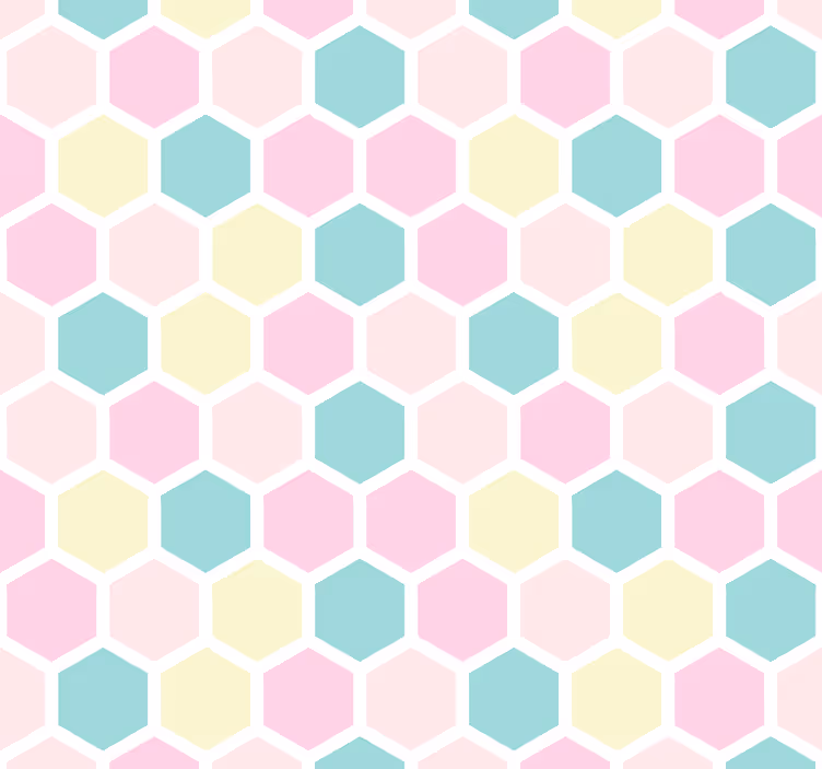 Papier peint formes géométriques motif hexagone - TenStickers