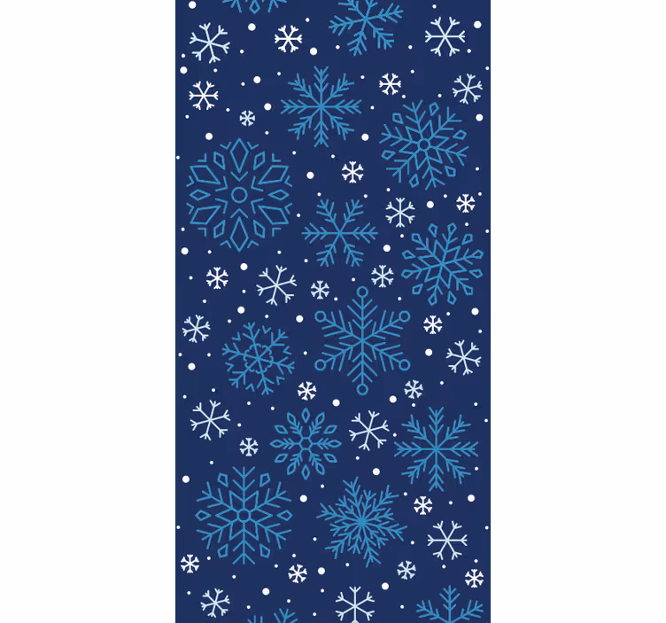 Papier peint Noël motifs de flocon de neige - TenStickers