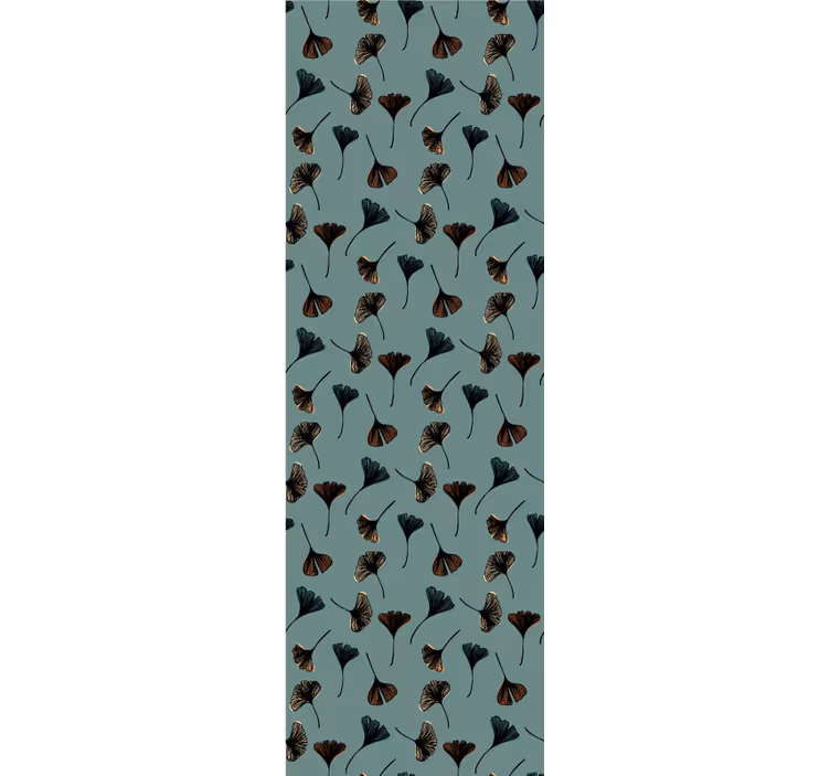Papier peint floral motif botanique de ginkgo - TenStickers