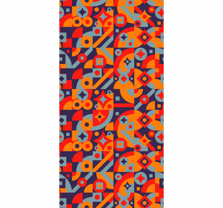 Papier peint vintage motifs géométriques - TenStickers