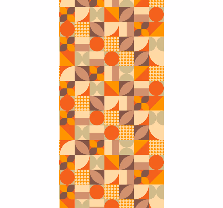 Papier peint motif géometrique formes géométriques rétro - TenStickers