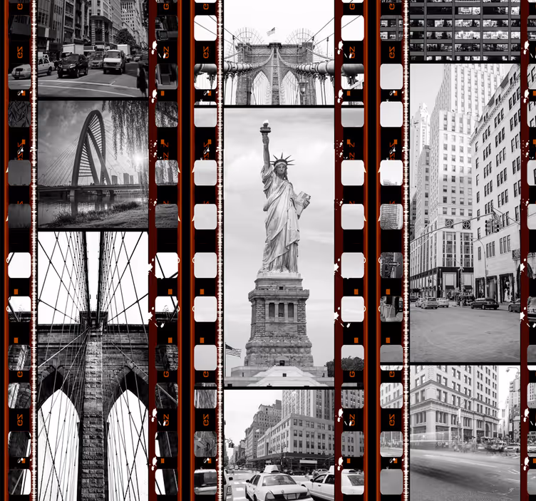 Papier peint art Collage New-York - TenStickers