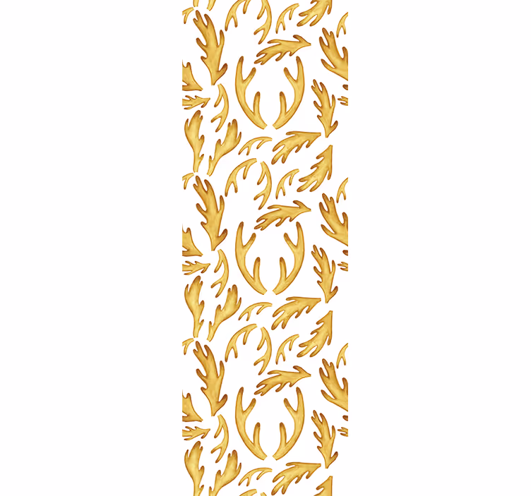 Papier peint feuilles motif de feuillage doré - TenStickers