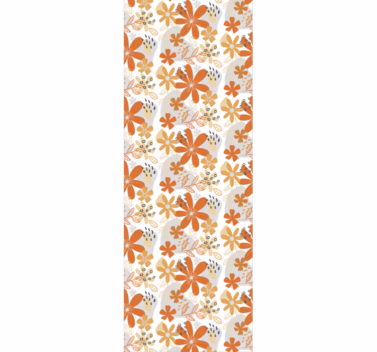 Papier peint floral jeu de motifs floraux - TenStickers