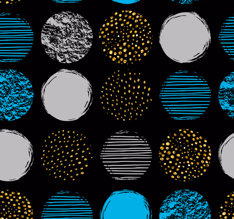 Papier peint formes géométriques ensemble de points - TenStickers
