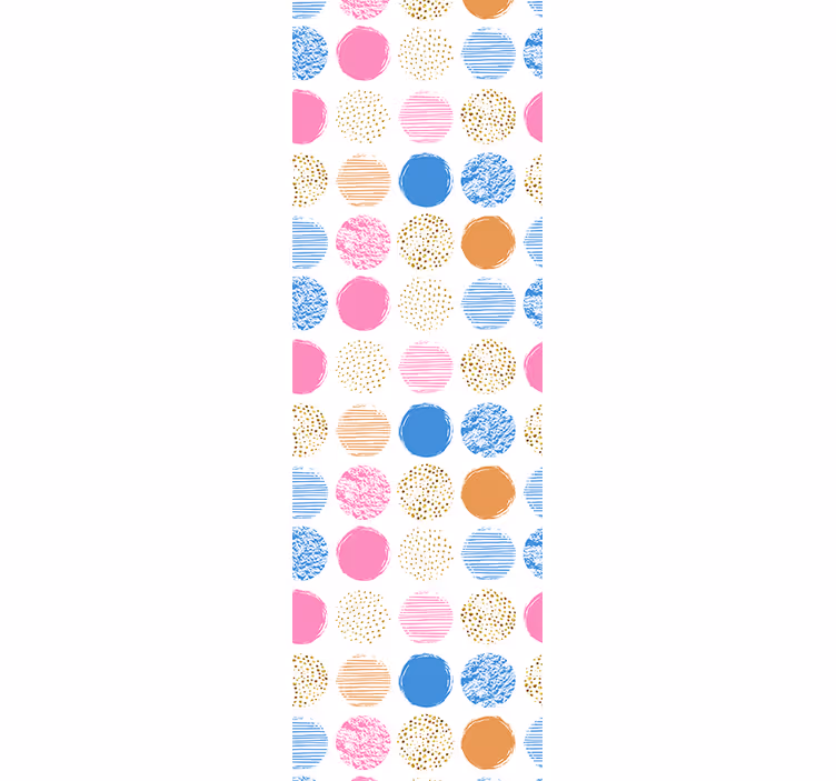 Papier peint cercles motif de cercles variés - TenStickers