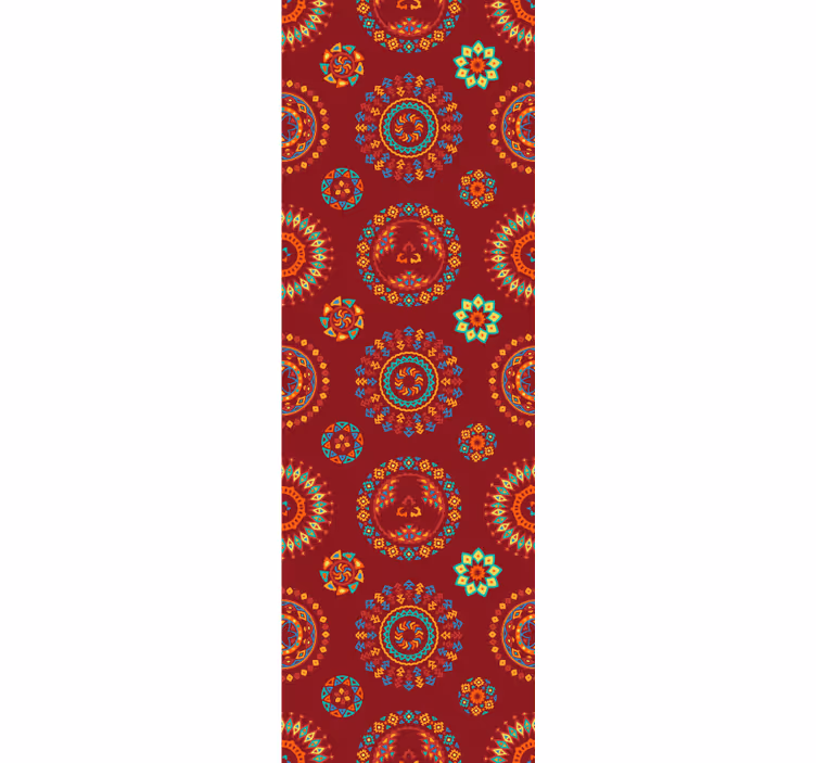 Papier peint fleuri motif de mandala orné - TenStickers