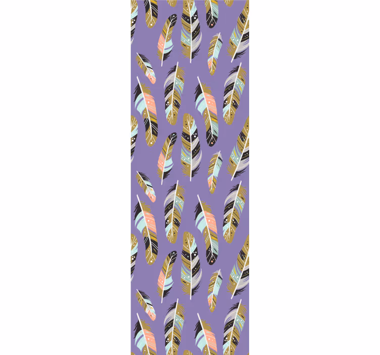 Papier peint chambre ado motifs plumés - TenStickers
