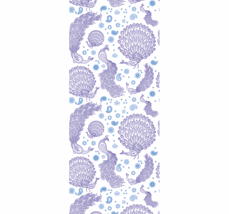Papier peint chambre ado motif plume de paon - TenStickers