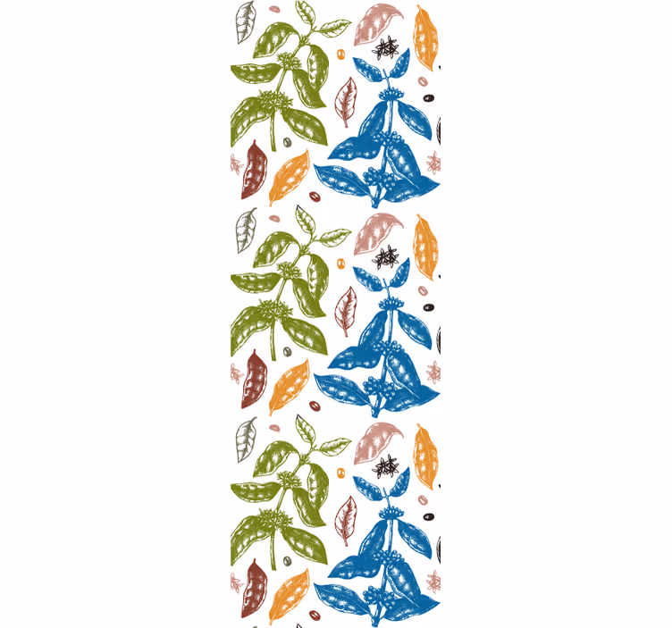 Papier peint feuillage impression botanique - TenStickers