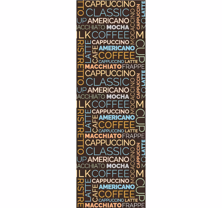 Papier peint texte typographie du café - TenStickers