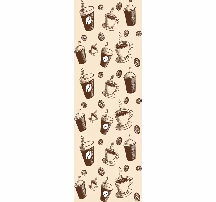 Papier peint cuisine conception de motifs de café - TenStickers