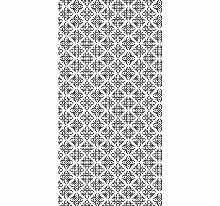 Papier peint bureau élégant floral noir - TenStickers