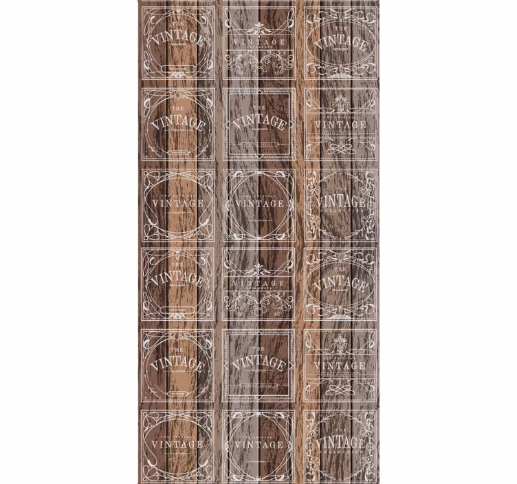 Papier peint vintage barils estampillés - TenStickers