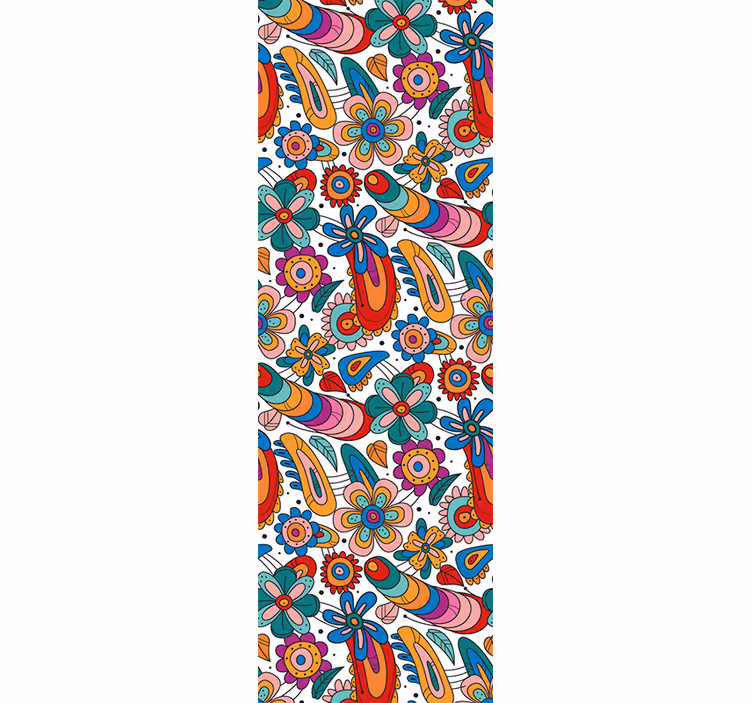 Papier peint floral motif floral imaginatif - TenStickers