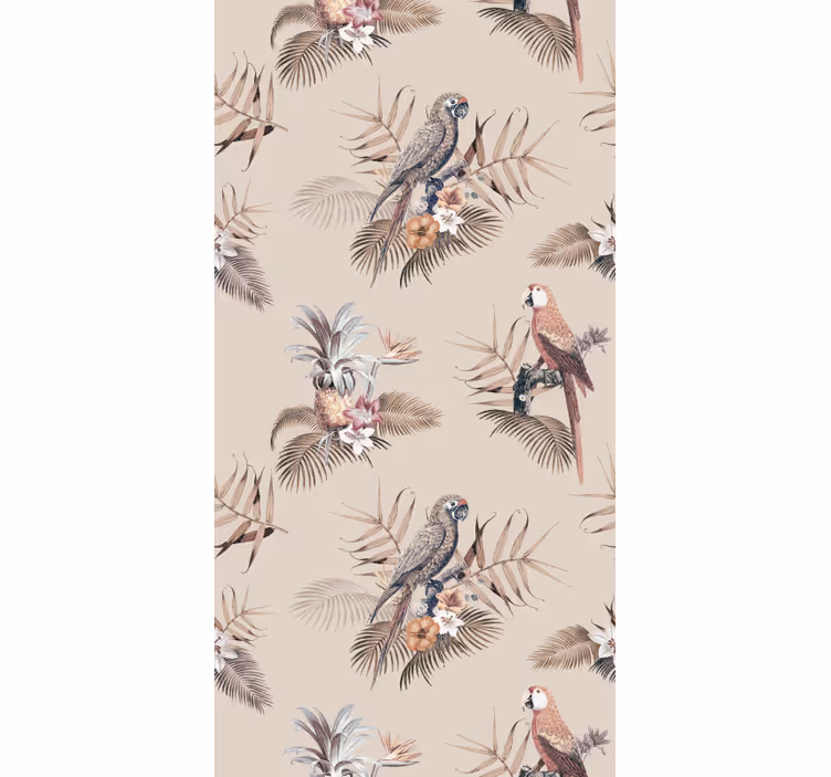 Papier peint perroquet le raffinement du perroquet tropical - TenStickers