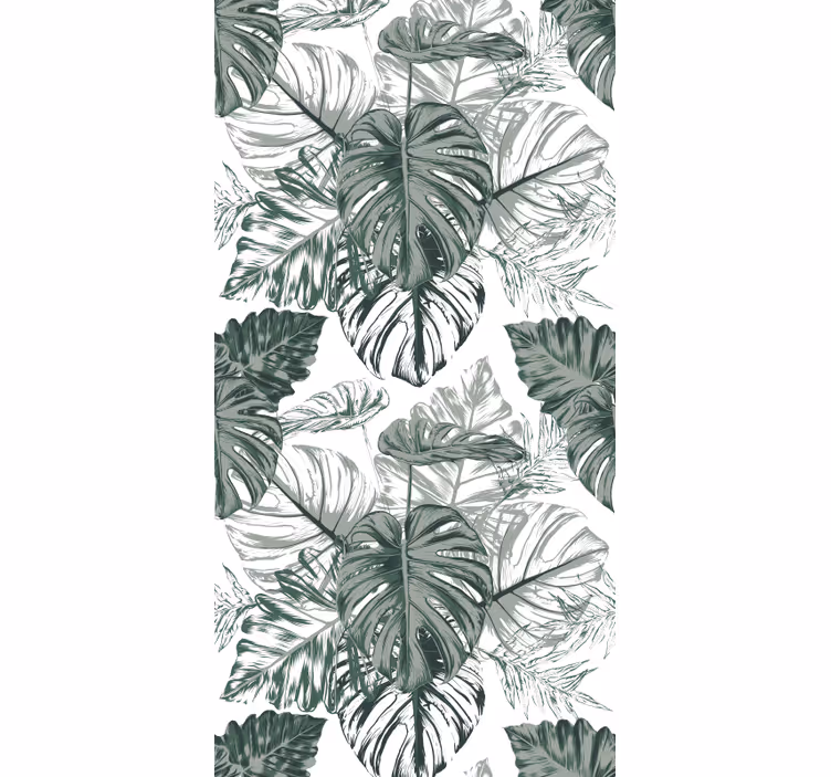 Papier peint feuillage foliage de monstera - TenStickers