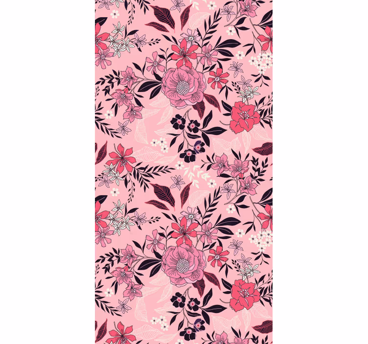 Papier peint floral motif fleurs en Éclosion - TenStickers