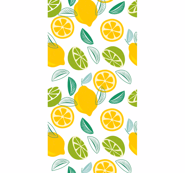 Papier peint cuisine motif d'agrumes - TenStickers
