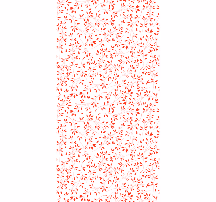 Papier peint feuillage motif de branche rouge - TenStickers
