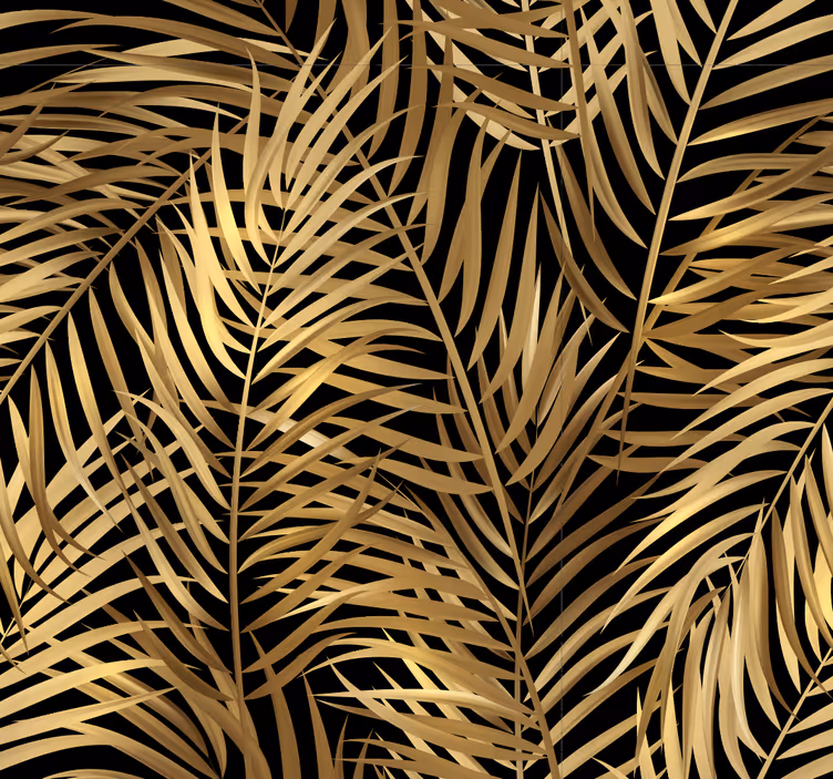 Papier peint feuillage motif palmiers tropicaux - TenStickers