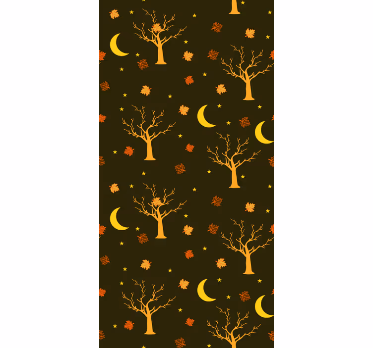 Papier peint nature motif de nuit d'automne - TenStickers